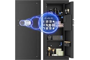INTERGREAT 33" H Sturdy Wall Safes, Black Fireproof in Wall Safe with Removable Shelf, Combination Lock Hidden Safe for Money Jewelry Passport Documents