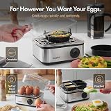 VonShef 3 in 1 Egg Boiler Poacher Omelette Maker Stainless Steel 500W 16 Eggs view 3