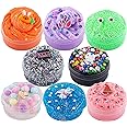 Slime Variety Pack Different Textures, 8 x 100ml Slimes Kit for Kids, Includes Bingsu, Water, Cloud, Butter, Snow Fizz Slime, Slimes Party Favors for Girls & Boys, Birthday Easter