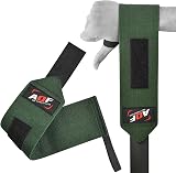 AQF Power Weight Lifting Wrist Wraps Pair One Size Fits All view 2