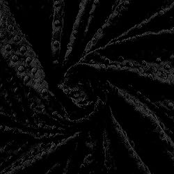 Minky Plush Pop Black Onyx Fabric by the Yard