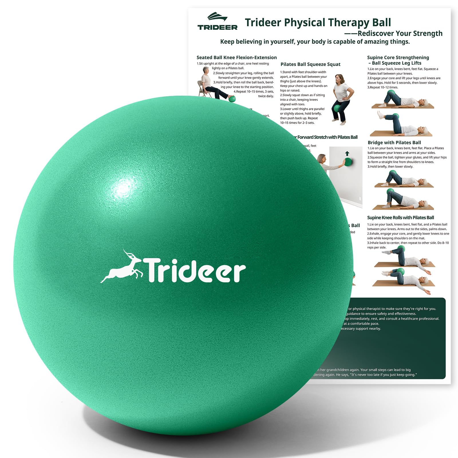 Photo 1 of Trideer Exercise Balls Physical Therapy, 9 Inch Pilates Ball Between Knees for Physical Therapy, Mini Exercise Ball - Yoga Ball, Small Workout Balls for Core Strength and Back Support
