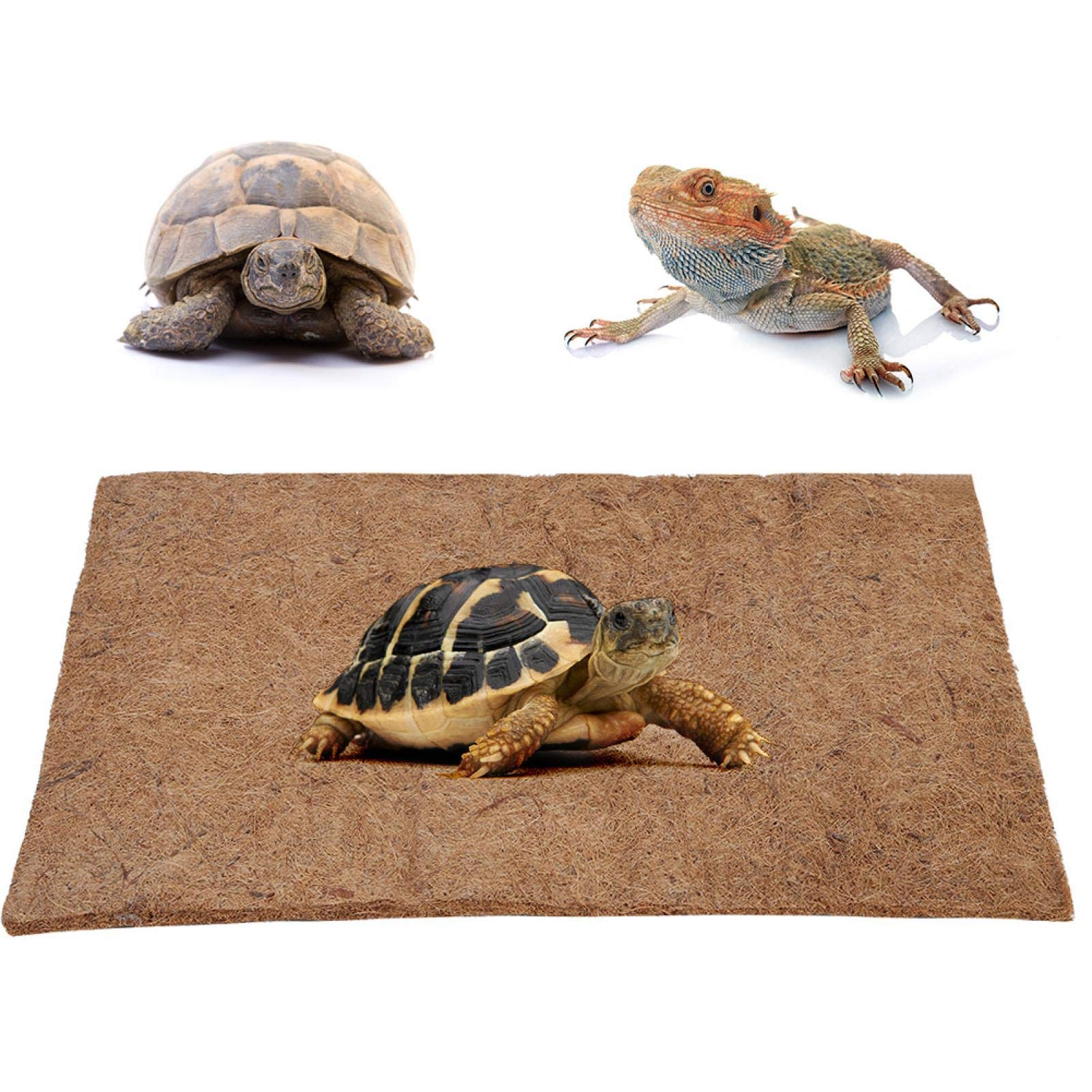 Jeanoko Coconut Plant Fiber Reptile Floor Mat Lizard Terrarium Cage Beautification Floor Mat Amphibians Crawling Mat