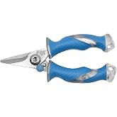 CUDA 5.25" Titanium Bonded Mini Snips Compact Durable Fishing Braid, Mono &amp; Fluorocarbon Cutter for Saltwater &amp; Freshwater Use with Internal Spring