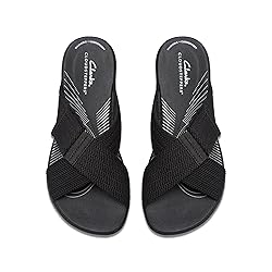 Clarks Women's Arla Wave Slide Sandal, Black