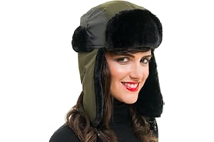 MELIFLUOS DESIGNED IN SPAIN Trapper Hat for Men and Women Russian Warm Fur Ski Fall Winter Hunting