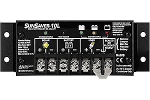MORNINGSTAR CORPORATION Morningstar SunSaver 10A PWM Solar Charge Controller 12V Batteries LVD, Solar Panel Controller Battery Controller Solar Controller 12V, Lowest Fail Rate Charge Controllers for Solar Panels