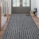 Morefany Outdoor/Indoor 2ft x 6ft Runner Rug, Hallway Custom Sizes Non-Slip Rubber Backing Area Runner Rugs Waterproof Carpet Rugs for Kitchen Entryway Balcony Garage Stair Laundry