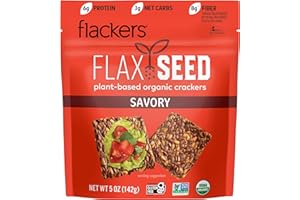 DOCTOR IN THE KITCHEN Flackers Flax Seed Crackers, Savory, 5 oz (142 g)