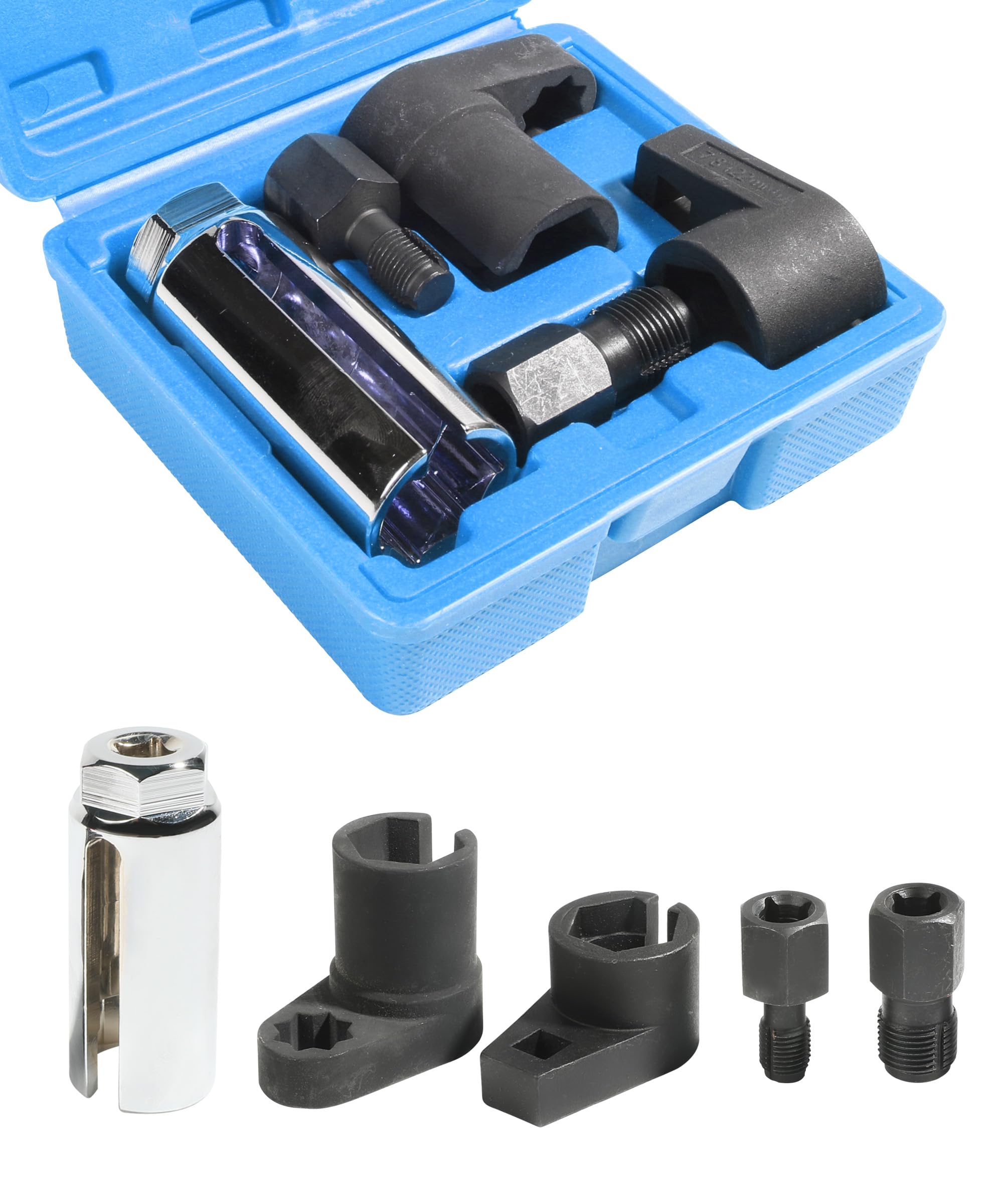 Photo 1 of UBOG 5pcs Oxygen Sensor Socket,O2 Sensor Wrench,Car Accessories Automotive Oxygen Sensor Socket Removal Tool Wrench and Thread Chaser Set for Removing and Installing Oxygen Sensors,Vacuum Switches