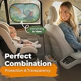 CARAMAZ Car Window Shades for Baby UV Protection 51 x 31 cm Elephant Pack 2 view 3