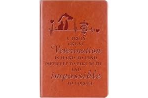WHLBHG Veterinarian Gift Vet Tech Leather Notebook Veterinary Tech Animal Rescue Gifts Vet Tech Student Graduation Gift (Vet-3)