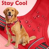 Funfox Dog Harness Large Size No Pull Front Clip Reflective Red L view 6