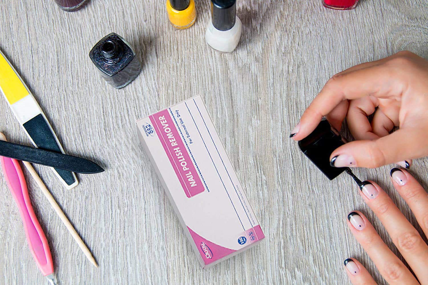 Dukal Nail Polish Remover Pads. Pack of 100 Acetone Free Remover Wipes. 2-ply Saturated Pads. Cleansing Pads. Nail Wipes. Effective and Easy to Use. Individually Packaged. : Beauty