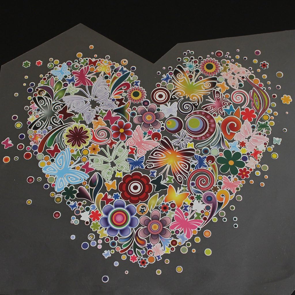 Seaskyer Heart Iron On Patch DIY Heat Transfer Sticker Applique Clothing Fabric T-Shirt