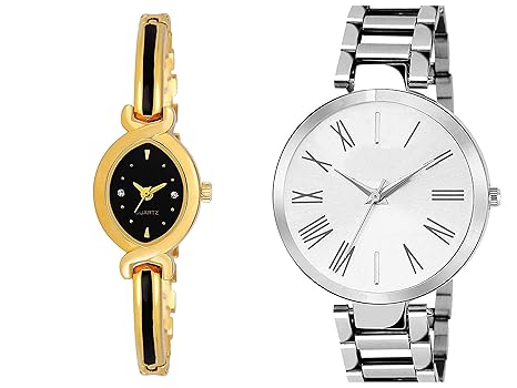 Women Automatic Analog Round Dial Metal & Stainless Steel Band