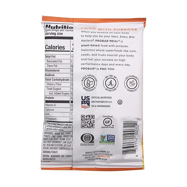 PROBAR, BAR PEANUT BUTTER CHOCOLATE CHIP, 3 OUNCE