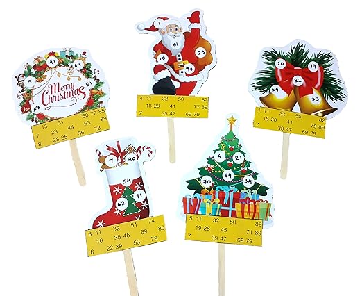 Christmas Theme Tambola Tickets Made by Smriti Singhania (25pc/Set)