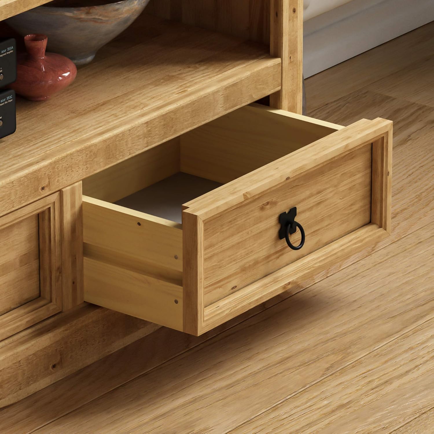 Vida Designs TV Cabinet, Flat Screen Stand Unit, 95 cm x 43 cm x 51 cm, Solid Pine Wood, Size: H 51 x W 100 x D 40 cm Approx - Image 5