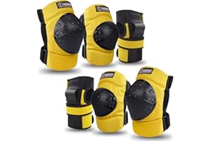 Haomaomao Adult & Kids Knee Pads Elbow Pads Wrist Guards Protective Gear Set for Roller Skates Scooter Inline Skating Cycling BMX Bike Skateboard Riding and Outdoor Extreme Multi-Sports