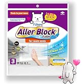 Aller Block Air Vent Filters for Home, Peel &amp; Stick, Anti-Allergen, 3pk | FILTAN, made in Japan. Captures dust, pollen and pet dander at the vent. Peel-and-stick, trims to fit. 3 sheets.