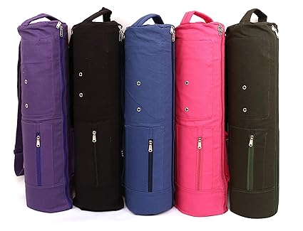 KD Yoga Bag MAT Cover Full Zip Carry Bag with Multiple Pockets Storage Area Adjustable Strap