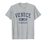 Venice Florida FL Vintage Sports Design Navy Print