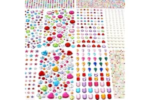 MYDBUYSOME 2774pcs Gem Stickers Jewels for Crafts, Adhesive Gems Rhinestone | Stick on Gems Acrylic Bedazzling Glitter Bling