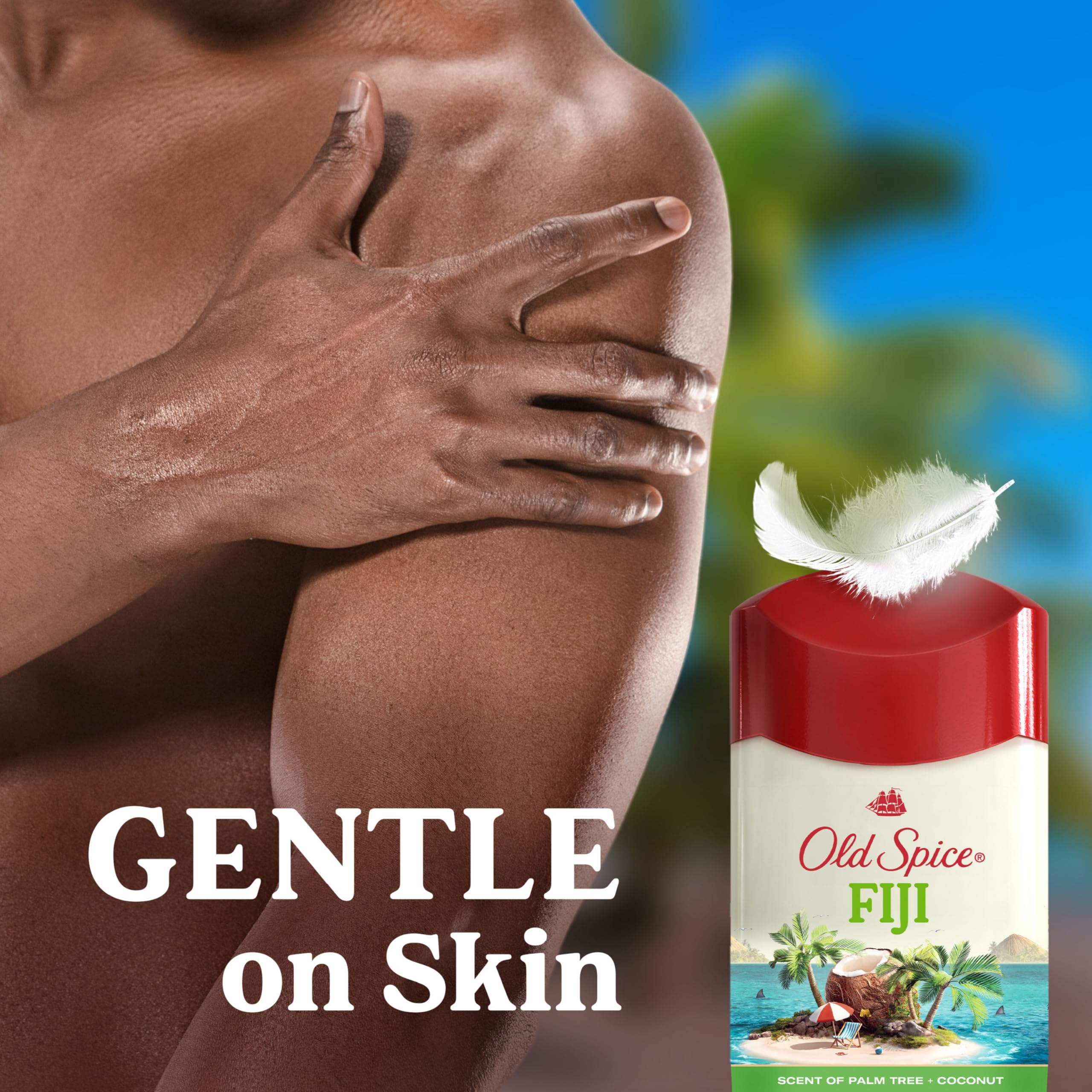Old Spice Antiperspirant Deodorant for Men, 24/7 Sweat and Odor Protection, Advanced Skin Conditioners, Fiji with Palm Tree Scent, Invisible Solid, 2.6 oz (Pack of 2)