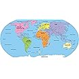 8” x 16” Labeled World Practice Maps, 30 sheets in a pack for Social Studies, Geography, Map Activities, Drill and Practice, Current Event Activities, Learning Games and more