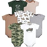 Hudson Baby unisex-baby Cotton Bodysuits 7-pack
