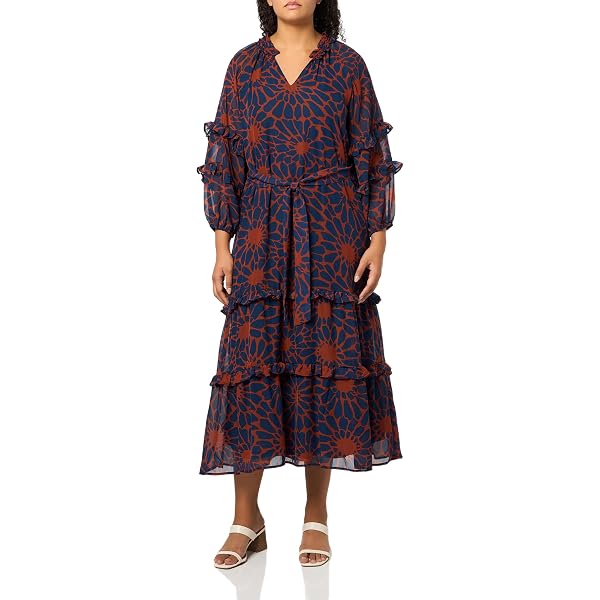 Vince Camuto Womens Chiffon Balloon Sleeves Shift Dress Navy 2 at Amazon  Women's Clothing store