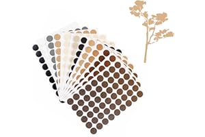 Wood Texture Screw Hole Cover Stickers, 648 Pieces, PVC Adhesive Caps, 21mm, 12 Colors, for Furniture, Cabinet, Desk