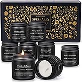 8 Pack Scented Candles for Men, Masculine Candle Gift Set with Smoky & Woody Scents, Soy Wax Aromatherapy Candles for Home, Birthday Gift for Him, Boyfriend, Spring Candles