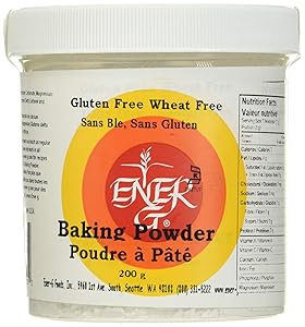 Aluminum-Free Baking Powder Substitute by Ener-G | Gluten Free, Vegan, Nut Free, Non-GMO, Kosher | 7.05 oz Package