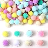 240 Pcs Pompoms for Crafts Mini Pom Pom Balls Craft Pom Poms Bulk Fuzzy Pompom Puff Balls for DIY Arts, Crafts Projects, Home Decorations, Summer Holiday Party, Small Pom Poms Colores