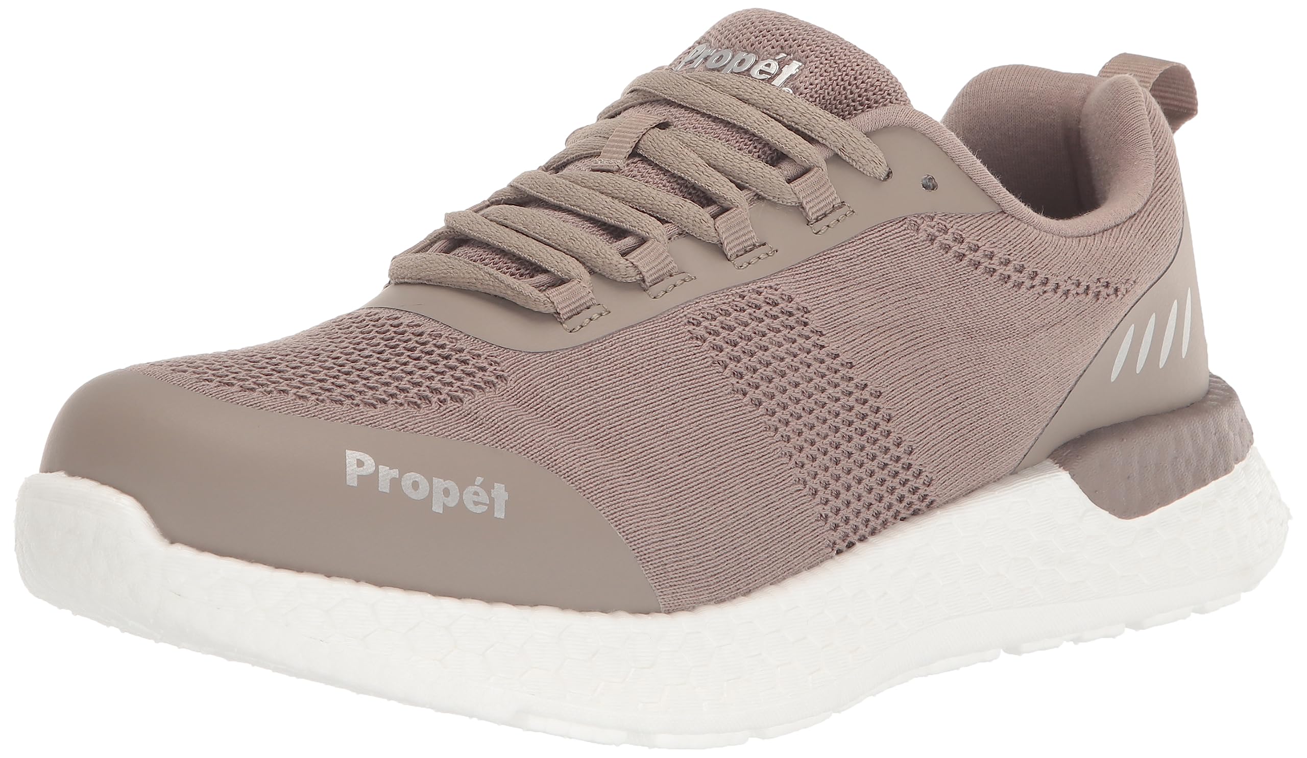 Propét Women’s B10 Usher Sneakers, Taupe, 10 Medium US