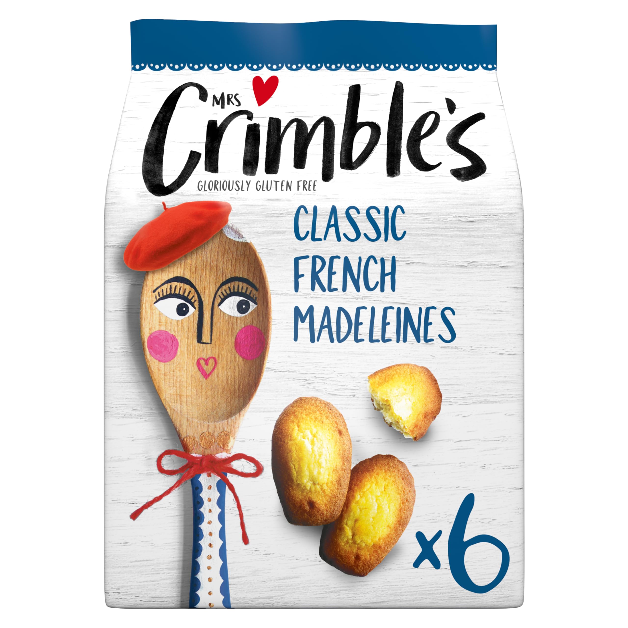 Mrs Crimble's Authentically French Classic Madeleines, 180 g (Pack of 6)