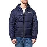 Champion Men's Reversible Puffer Jacket with Drawstring Hood