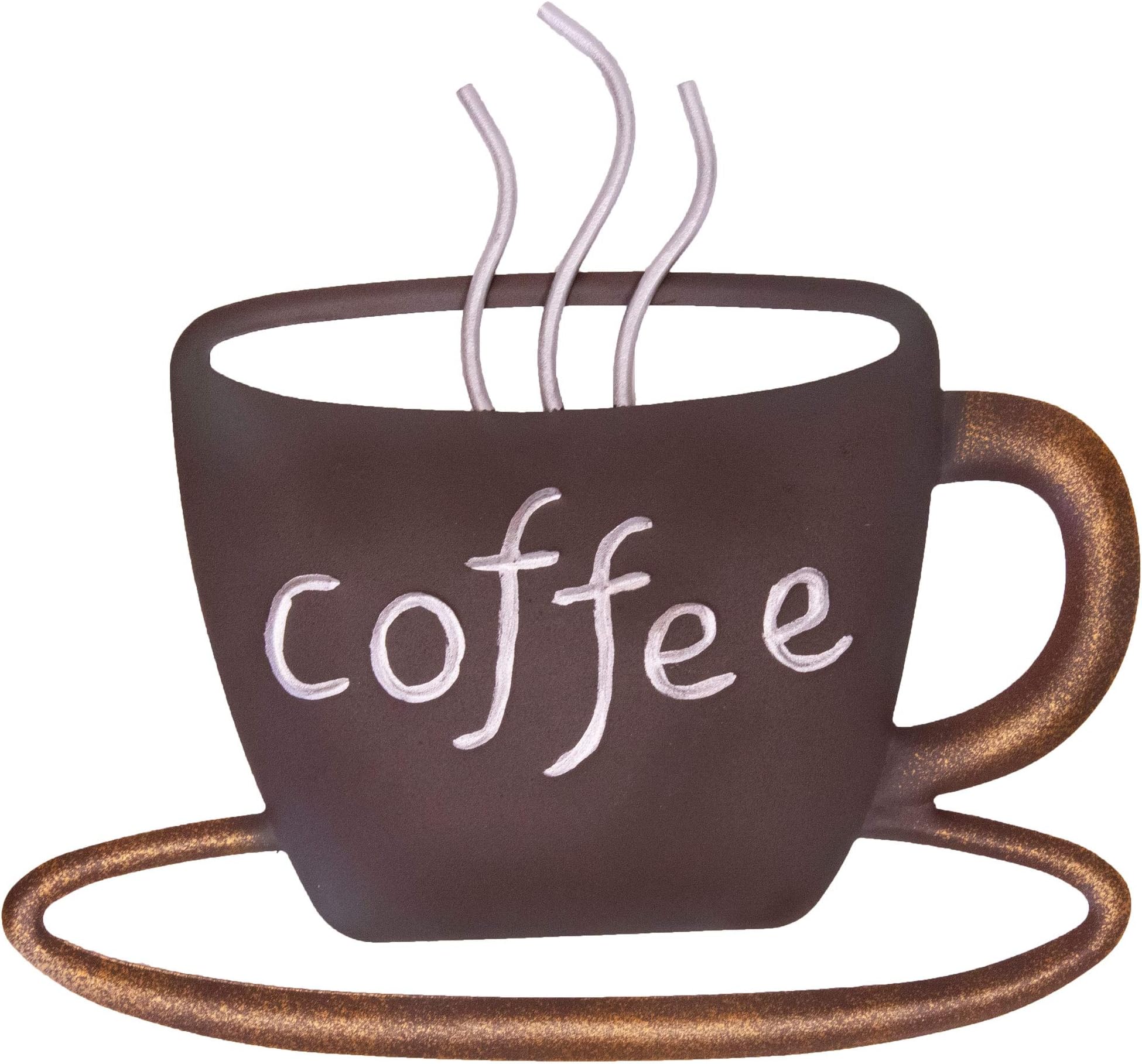 Metal Coffee Hanging Wall Decor and Decoration, Coffee, 9.5 x 8.75 Inches