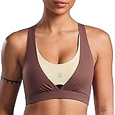 FlareMove Double Layered High Impact Sports Bras for Women Criss-Cross Back Bras with Sewn in Pads Workout Yoga Tops