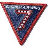 Carrier Air Wing CVW-7 Patch- Sew On, Embroidered, 4 Inch