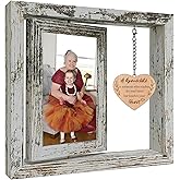 soruney A Grandchild is Someone Who Reaches for Your Hand but Touches Your Heart Wood Picture Frame New Grandma Grandparents Day Gifts (Dis Two 6x4 Inch)