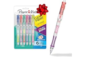 Paper Mate Clearpoint Mechanical Pencil, Break-Resistant, Color Block Edition, HB #2 Lead (0.7mm), 6 Count