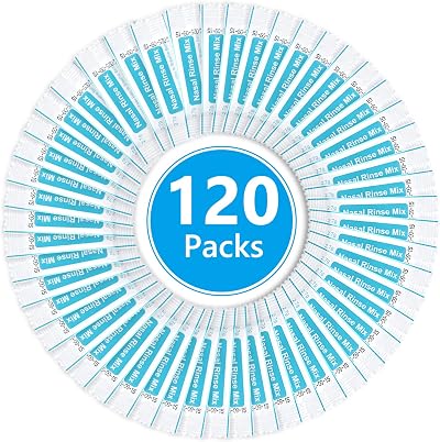 URAQT Nasal Rinse Salt 120 Packs Nasal Irrigation Cleaning Mix