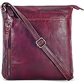 Leather Crossbody Bags for Women - Ladies Sling Handbags - Medium Cross body Purses Handbags - Purses For Women