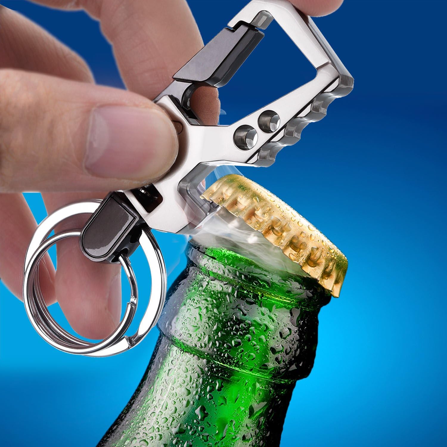 2 Pack Car Key Chain Bottle Opener Keychain for Men and Women (Multicolor): Automotive