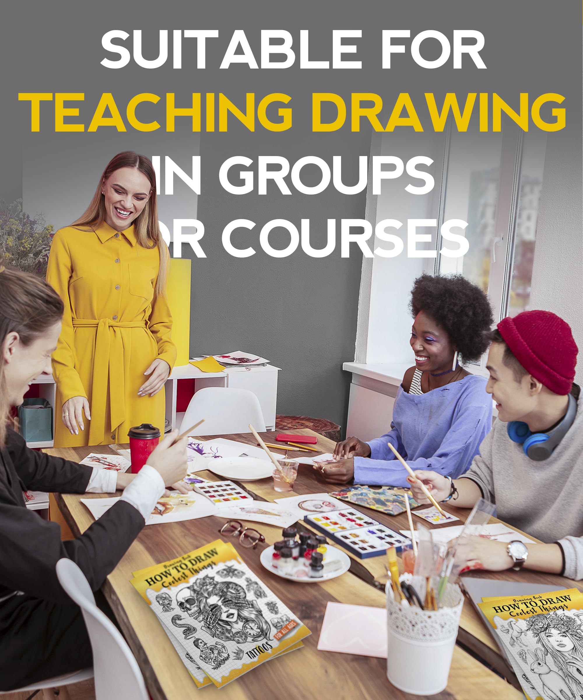 Drawing Book How to Draw Coolest Things Beautiful Stuff: Children’s Step-by-step Guide Shading, Anatomy, Textures, Beautiful Face, Animals,Plants.