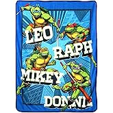 TMNT Teenage Mutant Ninja Turtles Silky Soft Throw Blanket 40" x 50"