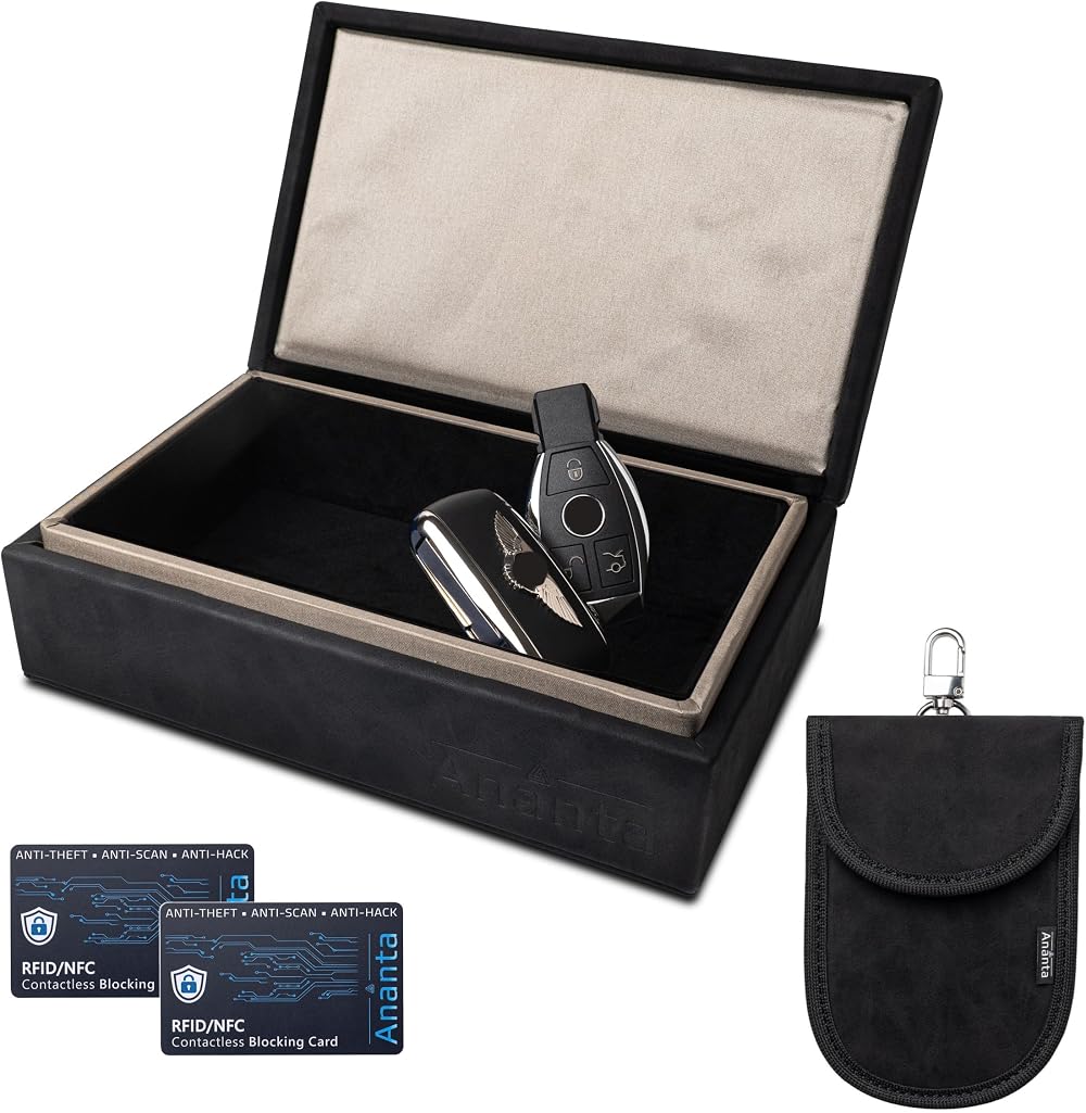 Ananta Faraday Box for Car Keys – Premium RFID Key Box with Magnetic Close